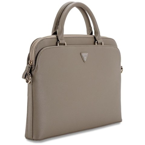 Guess Grained Zipper Pocket Triangle Logo - Torba na notebooka 15" (brązowy) Guess Grained Zipper Pocket Triangle Logo - Torba na notebooka 15" (brązowy)