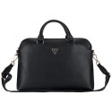 Guess Grained Zipper Pocket Triangle Logo - Torba na notebooka 15" (czarny)