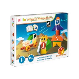 Klocki Magnetyczne Alilo - matematyka - 30 el.