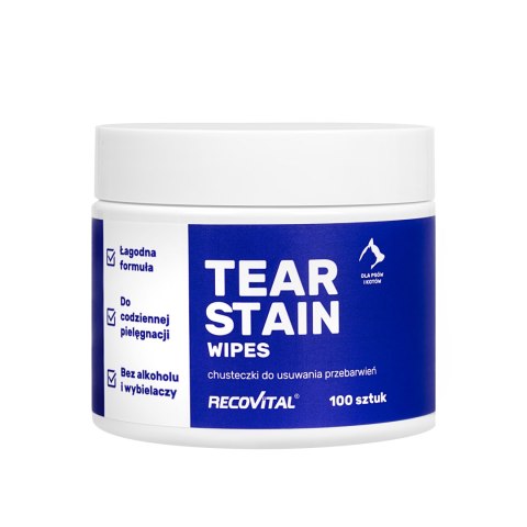 Recovital Tear Stain Wipes - chusteczki do oczu 100 szt Recovital Tear Stain Wipes - chusteczki do oczu 100 szt