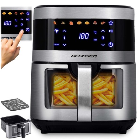 Frytkownica beztłuszczowa Air fryer Berdsen BD-656 srebrna Frytkownica beztłuszczowa Air fryer Berdsen BD-656 srebrna