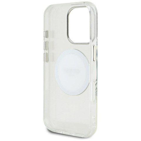Guess IML Metal Colored Circle Classic Logo MagSafe - Etui do iPhone 16 Pro Max (biały) Guess IML Metal Colored Circle Classic Logo MagSafe - Etui do iPhone 16 Pro Max (biały)