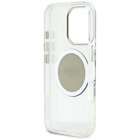 Guess IML Metal Colored Circle Classic Logo MagSafe - Etui do iPhone 16 Pro Max (szary) Guess IML Metal Colored Circle Classic Logo MagSafe - Etui do iPhone 16 Pro Max (szary)