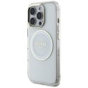 Guess IML Metal Colored Circle Classic Logo MagSafe - Etui do iPhone 16 Pro (biały)