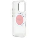 Guess IML Metal Colored Circle Classic Logo MagSafe - Etui do iPhone 16 Pro (różowy)