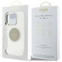 Guess IML Metal Colored Circle Classic Logo MagSafe - Etui do iPhone 16 Pro (szary)