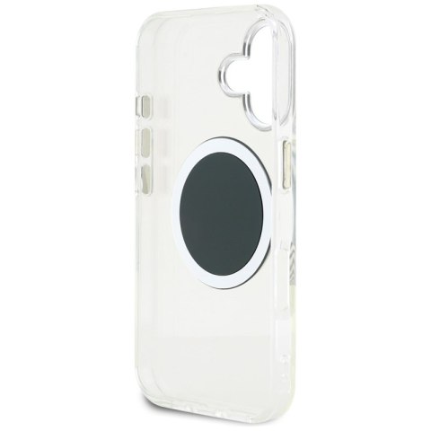 Guess IML Metal Colored Circle Classic Logo MagSafe - Etui do iPhone 16 (czarny) Guess IML Metal Colored Circle Classic Logo MagSafe - Etui do iPhone 16 (czarny)