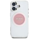 Guess IML Metal Colored Circle Classic Logo MagSafe - Etui do iPhone 16 (różowy)