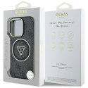 Guess IML Metal Glitter 4G Circle Triangle MagSafe - Etui do iPhone 16 Pro Max (czarny)