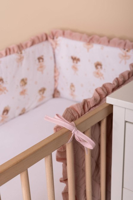 OCHRANIACZ DO ŁÓŻECZKA MUŚLIN BALETNICE RÓŻOWE OCHRANIACZ DO ŁÓŻECZKA MUŚLIN BALETNICE RÓŻOWE