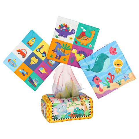 Sorter pudełko z chusteczkami sensoryczne montessori pluszowe cyfry litery Sorter pudełko z chusteczkami sensoryczne montessori pluszowe cyfry litery