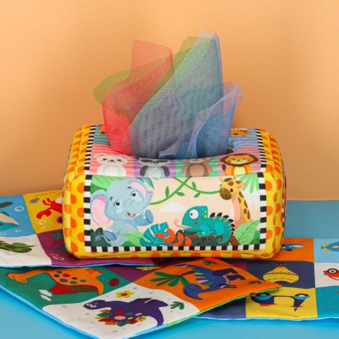 Sorter pudełko z chusteczkami sensoryczne montessori pluszowe cyfry litery Sorter pudełko z chusteczkami sensoryczne montessori pluszowe cyfry litery
