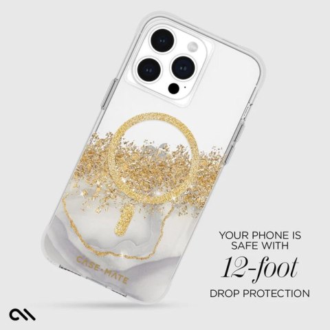 Case-Mate Karat MagSafe - Etui iPhone 15 Pro Max zdobione złotem (Marble) Case-Mate Karat MagSafe - Etui iPhone 15 Pro Max zdobione złotem (Marble)
