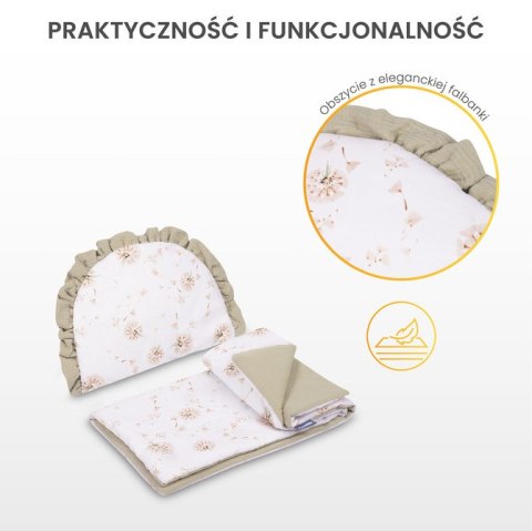 KOMPLET DO WÓZKA MUŚLIN DMUCHAWCE BEŻOWY KOMPLET DO WÓZKA MUŚLIN DMUCHAWCE BEŻOWY
