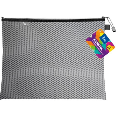Koperta A4 z suwakiem metalowym CZARNA BT605-V TETIS Koperta A4 z suwakiem metalowym CZARNA BT605-V TETIS
