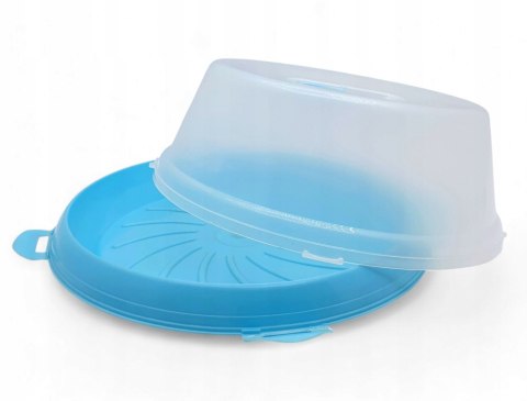 PLASTIKOWY ZAMYKANY POJEMNIK NA CIASTO TORT DO PRZENOSZENIA PRZECHOWYWANIA