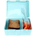 POJEMNIK ŚNIADANIOWY Z PRZEGRODĄ I SZTUĆCAMI LUNCHBOX ŚNIADANIÓWKA
