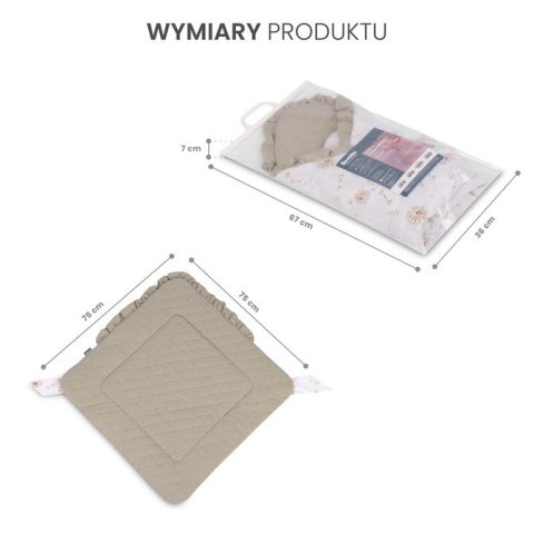ROŻEK MUŚLINOWY TEDDY SZARY 75x75 ROŻEK MUŚLINOWY TEDDY SZARY 75x75
