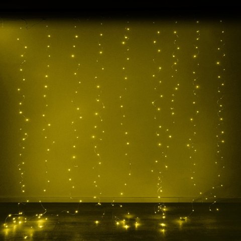 Lampki LED kurtyna girlanda druciki 3x3m 300LED ciepły biały pilot USB Lampki LED kurtyna girlanda druciki 3x3m 300LED ciepły biały pilot USB