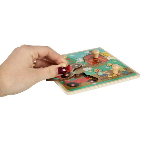 Puzzle drewniane sorter układanka gospodarstwo rolne
