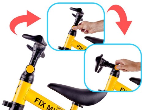 Rowerek Trike Fix Mini biegowy trójkołowy 3w1 z pedałami żółty Rowerek Trike Fix Mini biegowy trójkołowy 3w1 z pedałami żółty