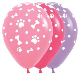 Balony lateksowe Sempertex Łapki, Psi Patrol 30cm, 25szt.