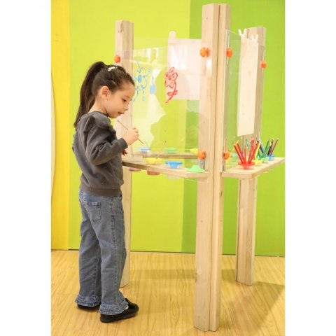CLASSIC WORLD EDU Przezroczysta Sztaluga Tablica Akrylowa XXL Centrum Artystyczne 3w1 CLASSIC WORLD EDU Przezroczysta Sztaluga Tablica Akrylowa XXL Centrum Artystyczne 3w1