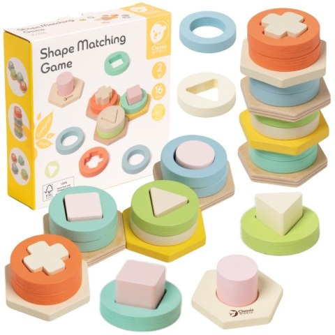 CLASSIC WORLD Sorter Montessori Kształtów i Kolorów Układanka Wieża CLASSIC WORLD Sorter Montessori Kształtów i Kolorów Układanka Wieża