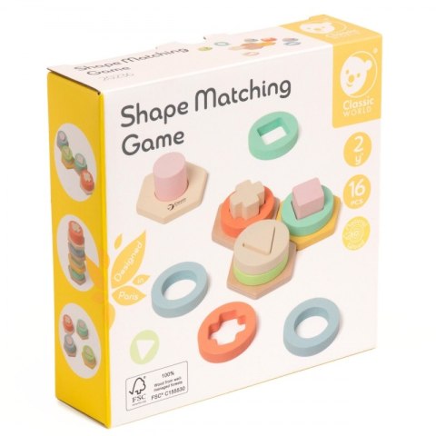 CLASSIC WORLD Sorter Montessori Kształtów i Kolorów Układanka Wieża CLASSIC WORLD Sorter Montessori Kształtów i Kolorów Układanka Wieża