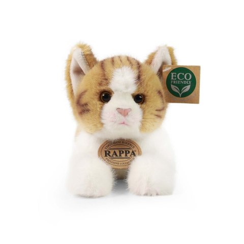 Rappa - Pluszowa realistyczna maskotka Kot brązowo-biały leżący 20 cm Eco-Friendly Rappa - Pluszowa realistyczna maskotka Kot brązowo-biały leżący 20 cm Eco-Friendly