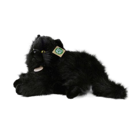 Rappa - Pluszowa realistyczna maskotka Kot czarny leżący 30 cm Eco-Friendly Rappa - Pluszowa realistyczna maskotka Kot czarny leżący 30 cm Eco-Friendly