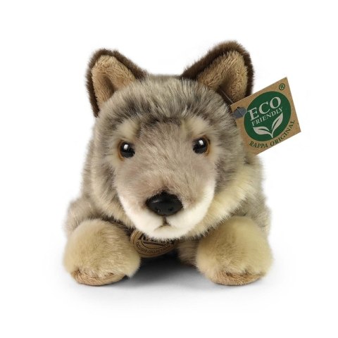 Rappa - Pluszowa realistyczna maskotka Wilk leżący 20 cm Eco-Friendly Rappa - Pluszowa realistyczna maskotka Wilk leżący 20 cm Eco-Friendly