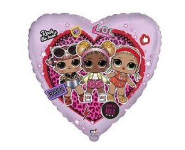 Balon Foliowy Flexmetal, Serce LOL: Rock, 46 cm