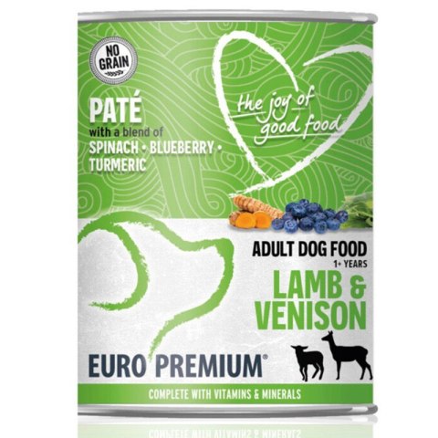 Euro Premium Pate Adult Lamb & Venison - mokra karma dla psa z jagnięciną i dziczyzną 400g Euro Premium Pate Adult Lamb & Venison - mokra karma dla psa z jagnięciną i dziczyzną 400g