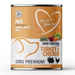 Euro Premium Pate Adult Turkey & Chicken - mokra karma dla psa z indykiem i kurczakiem 400g
