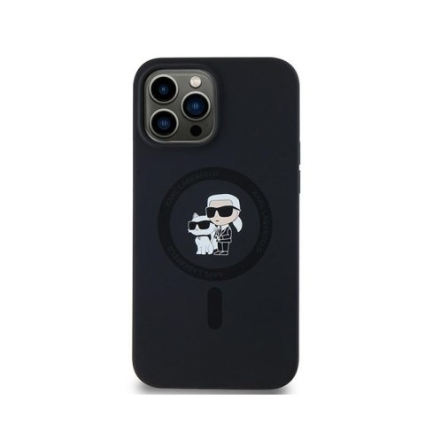 Karl Lagerfeld Silicone Karl & Choupette MagSafe - Etui iPhone 13 Pro Max (czarny) Karl Lagerfeld Silicone Karl & Choupette MagSafe - Etui iPhone 13 Pro Max (czarny)