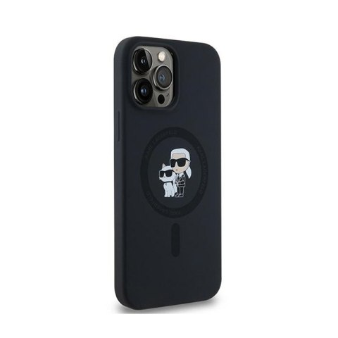 Karl Lagerfeld Silicone Karl & Choupette MagSafe - Etui iPhone 13 Pro Max (czarny) Karl Lagerfeld Silicone Karl & Choupette MagSafe - Etui iPhone 13 Pro Max (czarny)