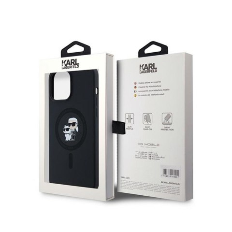 Karl Lagerfeld Silicone Karl & Choupette MagSafe - Etui iPhone 13 Pro Max (czarny) Karl Lagerfeld Silicone Karl & Choupette MagSafe - Etui iPhone 13 Pro Max (czarny)