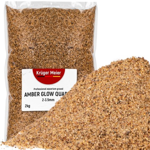 Kruger Meier Amber Głów Quartz 2-3,5 mm - Żwirek akwarystyczny 2 kg Kruger Meier Amber Głów Quartz 2-3,5 mm - Żwirek akwarystyczny 2 kg