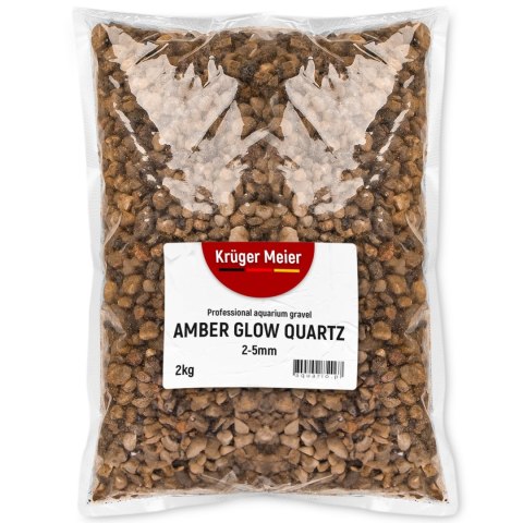 Kruger Meier Amber Glow Quartz 2-5 mm - Żwirek do akwarium 2kg Kruger Meier Amber Glow Quartz 2-5 mm - Żwirek do akwarium 2kg