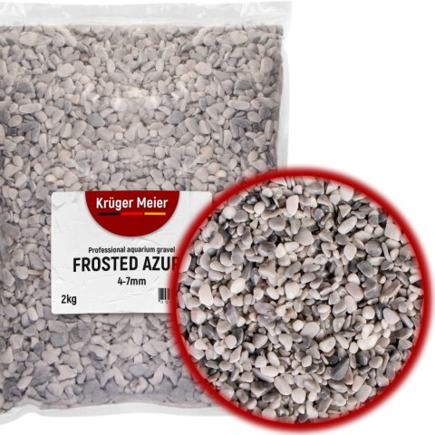 Kruger Meier Frosted Azure 4-7 mm - Żwirek akwarystyczny 2 kg Kruger Meier Frosted Azure 4-7 mm - Żwirek akwarystyczny 2 kg
