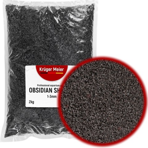 Kruger Meier Obsidian Shadow 1-3 mm - Żwirek akwarystyczny 2 kg Kruger Meier Obsidian Shadow 1-3 mm - Żwirek akwarystyczny 2 kg