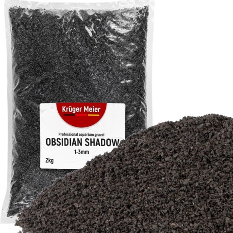 Kruger Meier Obsidian Shadow 1-3 mm - Żwirek akwarystyczny 2 kg Kruger Meier Obsidian Shadow 1-3 mm - Żwirek akwarystyczny 2 kg