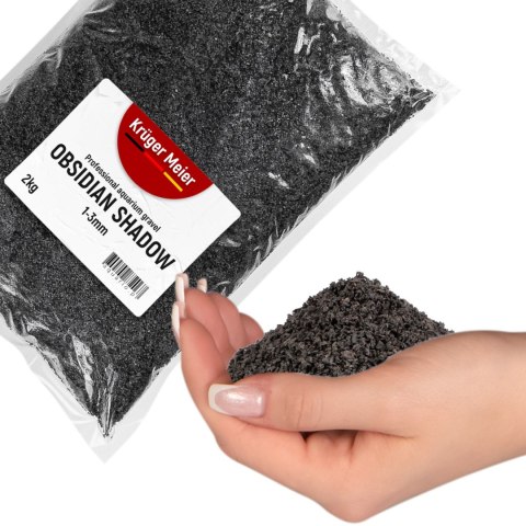 Kruger Meier Obsidian Shadow 1-3 mm - Żwirek akwarystyczny 2 kg Kruger Meier Obsidian Shadow 1-3 mm - Żwirek akwarystyczny 2 kg