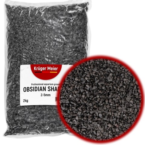 Kruger Meier Obsidian Shadow 2-5 mm - Żwirek akwarystyczny 2 kg Kruger Meier Obsidian Shadow 2-5 mm - Żwirek akwarystyczny 2 kg