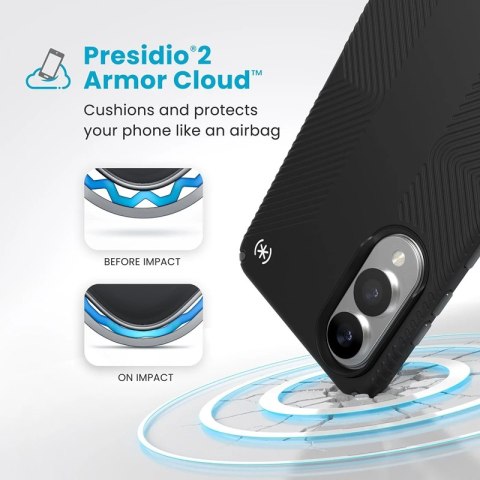 Speck Presidio2 Grip Magnet - Etui Samsung Galaxy S25 Edge MagSafe (Black/Slate Grey/White) Speck Presidio2 Grip Magnet - Etui Samsung Galaxy S25 Edge MagSafe (Black/Slate Grey/White)