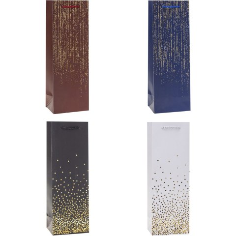 Torebka prezentowa 12x36x9cm HS TBG-24029-BB ROZETTE Torebka prezentowa 12x36x9cm HS TBG-24029-BB ROZETTE