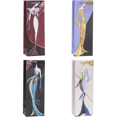 Torebka prezentowa 12x36x9cm TBG-24003-HS-BB ROZETTE Torebka prezentowa 12x36x9cm TBG-24003-HS-BB ROZETTE