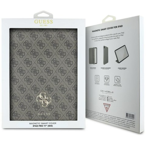 Guess Magnetic 4G Big Logo - Etui iPad Pro 11" M4 (2024) (brązowy) Guess Magnetic 4G Big Logo - Etui iPad Pro 11" M4 (2024) (brązowy)