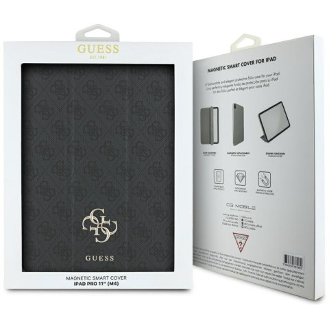 Guess Magnetic 4G Big Logo - Etui iPad Pro 11" M4 (2024) (czarny) Guess Magnetic 4G Big Logo - Etui iPad Pro 11" M4 (2024) (czarny)